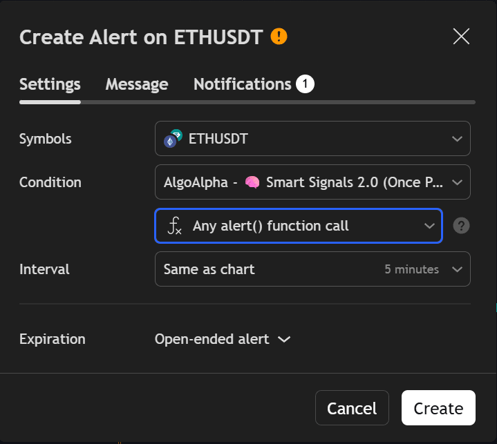 Using the Any function for combined alert conditions